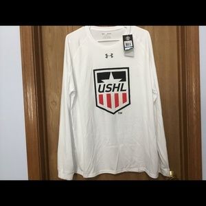 White long sleeveUSHL shirt. Brand new tag on it.